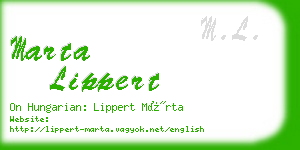 marta lippert business card